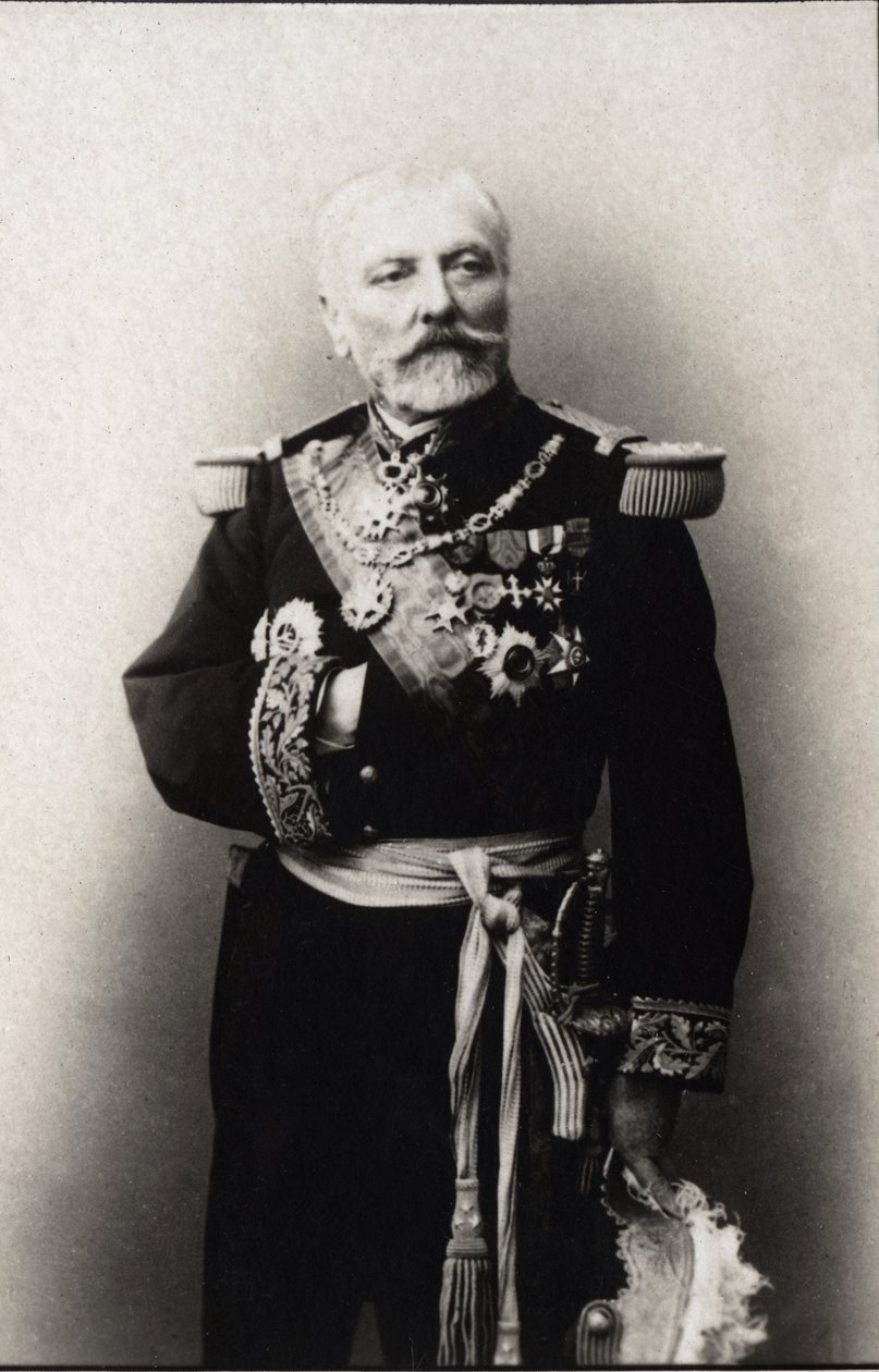Retrato de Hyacinthe Laurent Theophile Aube (Almirante Aube) (1826-1890), almirante francês. Coleção FPL. de Anonymous Anonymous