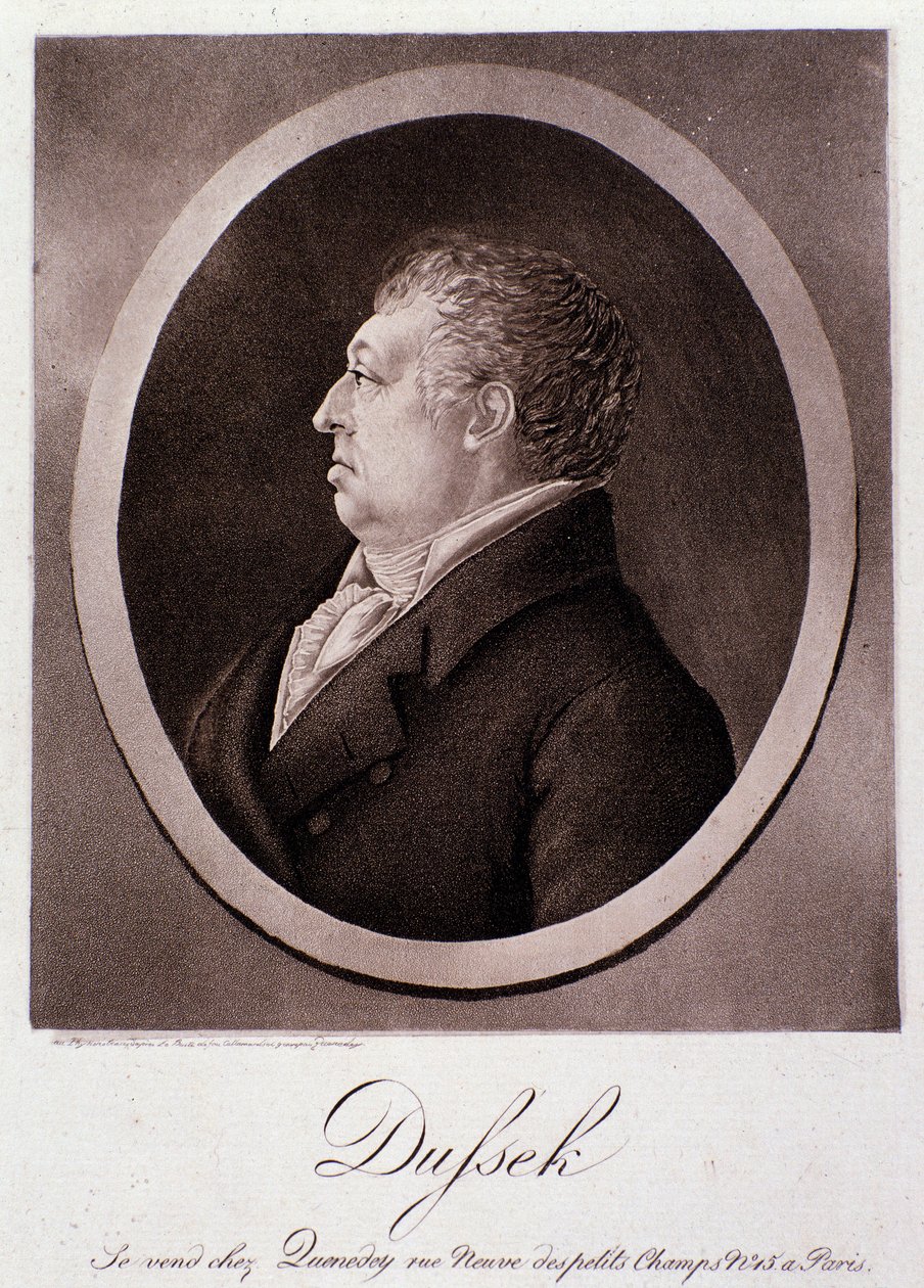 Retrato de Jan Ladislav Dussek (gravura) de Anonymous Anonymous