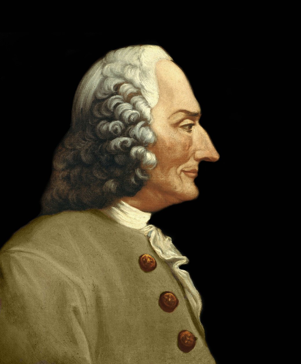 Retrato de Jean-Philippe (Jean philippe) Rameau (1683-1764), compositor francês. Pintura anónima do século XIX. Coleção Particular Milanesa. de Anonymous Anonymous