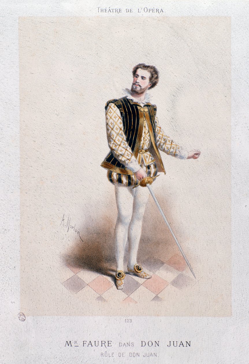 Retrato de Jean Baptiste Faure como Don Giovanni (1866) de Anonymous Anonymous