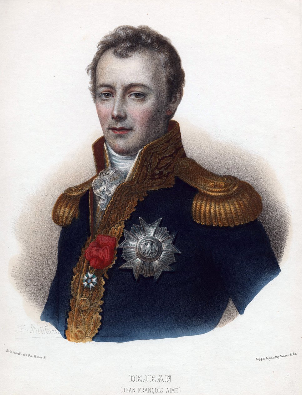 Retrato de Jean Francois Aime (Jean-Francois-Aime) Dejean (1749-1824) - Anónimo - 1835 - Litografia, aguarela - 32x24 - Colecção Privada de Anonymous Anonymous