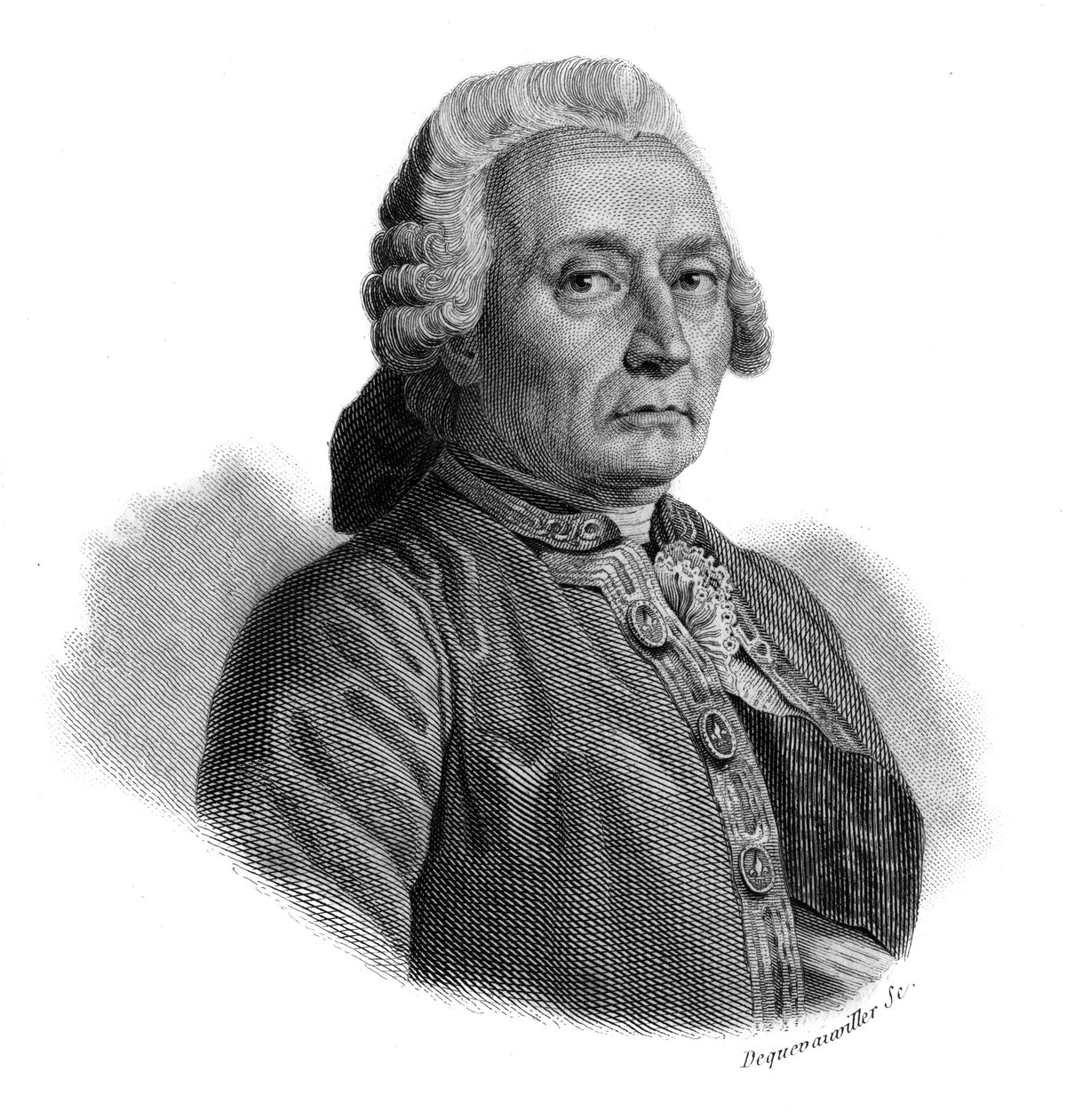 Retrato de Jean Rodolphe (Jean-Rodolphe) Perronet (1708-1794), primeiro Ingenheiro dos Ponts et Chaussees du Royaume, Fundador e Director da Ecole des Ponts et Chaussees em "Retratos e história dos homens úteis: homens e mulheres de todos os países e de Anonymous Anonymous