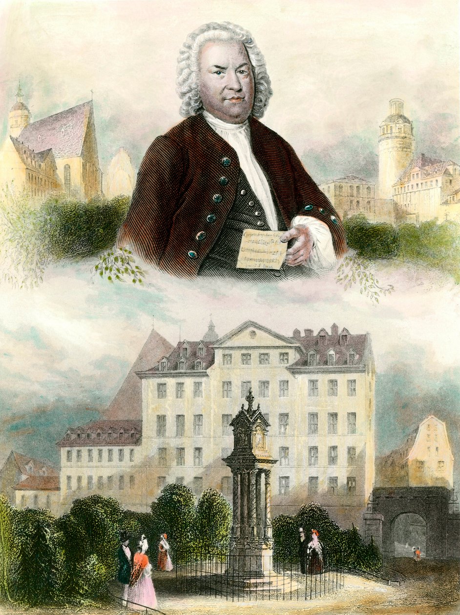 Retrato de Jean Sebastien Bach (Johann Sebastian Bach) de Anonymous Anonymous