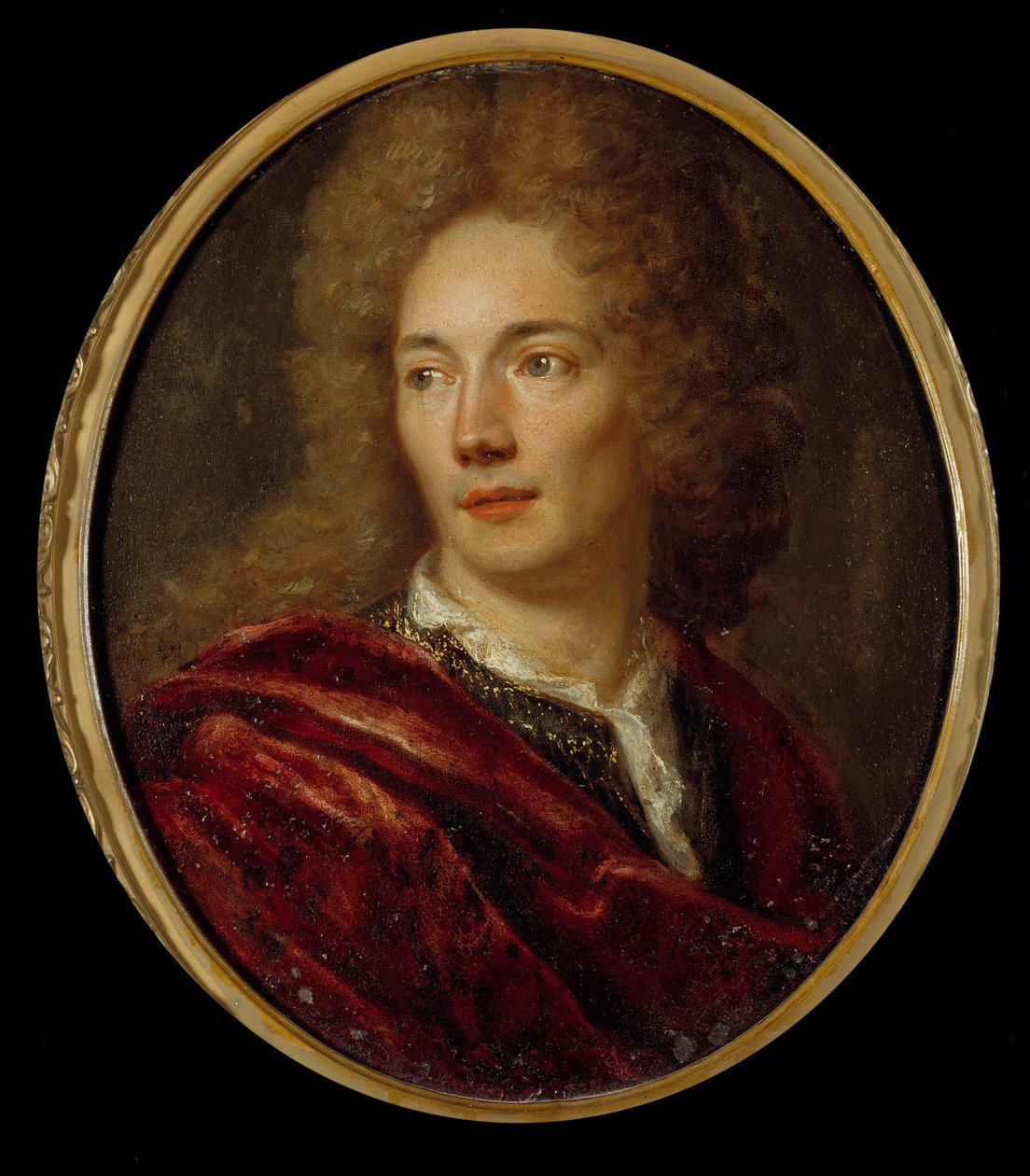 Retrato de Jean de La Bruyere (1645-1696) moralista francais Pintura em cobre anónimo. Século XVII. de Anonymous Anonymous