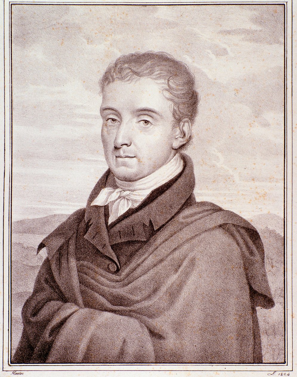 Retrato de Johann Baptist Cramer (gravura) de Anonymous Anonymous
