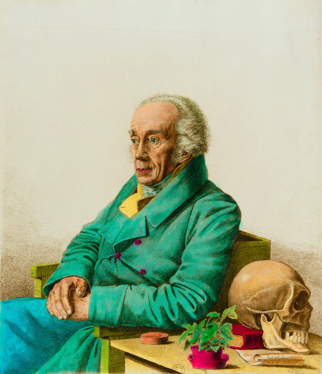 Retrato de Joseph Friedrich Blumenbach (1752-1840) Antropólogo e biólogo alemão, Privee Collection de Anonymous Anonymous