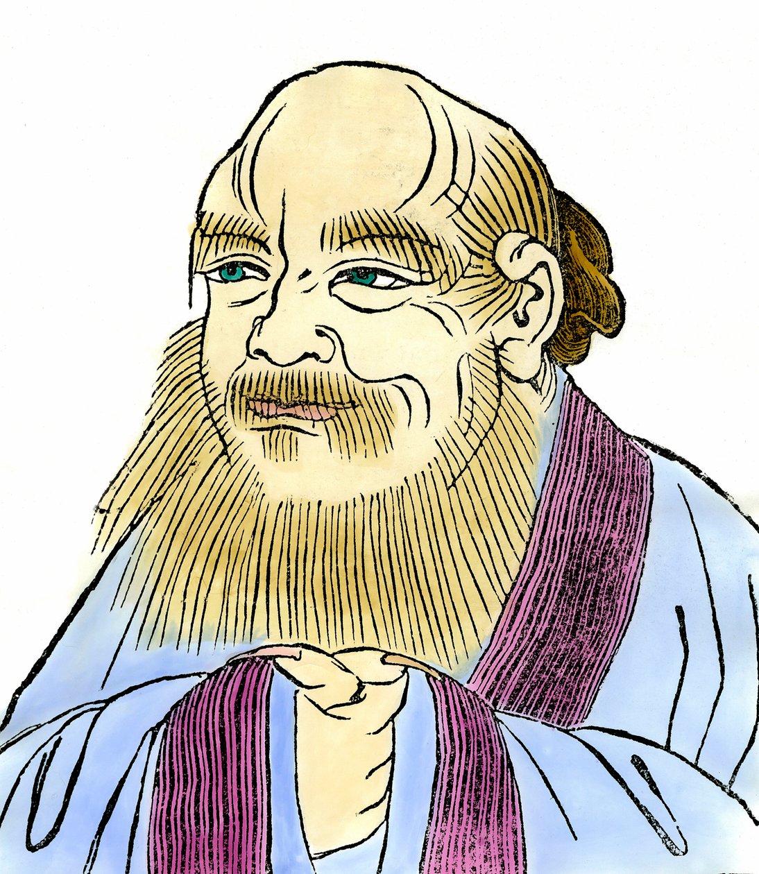 Retrato de Lao Tseu (605 - 520 AC) filósofo chinês. de Anonymous Anonymous