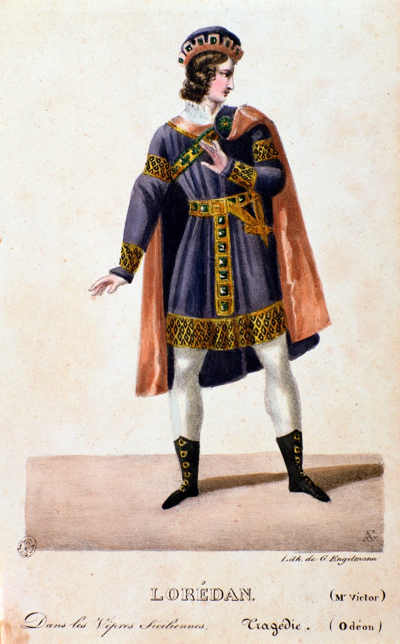 Retrato de Loredan em As Vésperas Sicilianas (I vespri siciliani) ópera de Giuseppe Verdi de Anonymous Anonymous