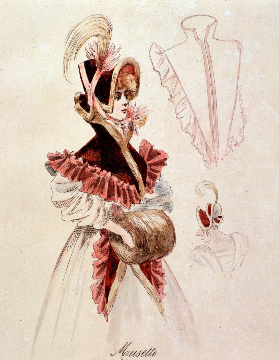 Retrato de Musette, de La boheme, de Puccini (1892-1895) de Anonymous Anonymous