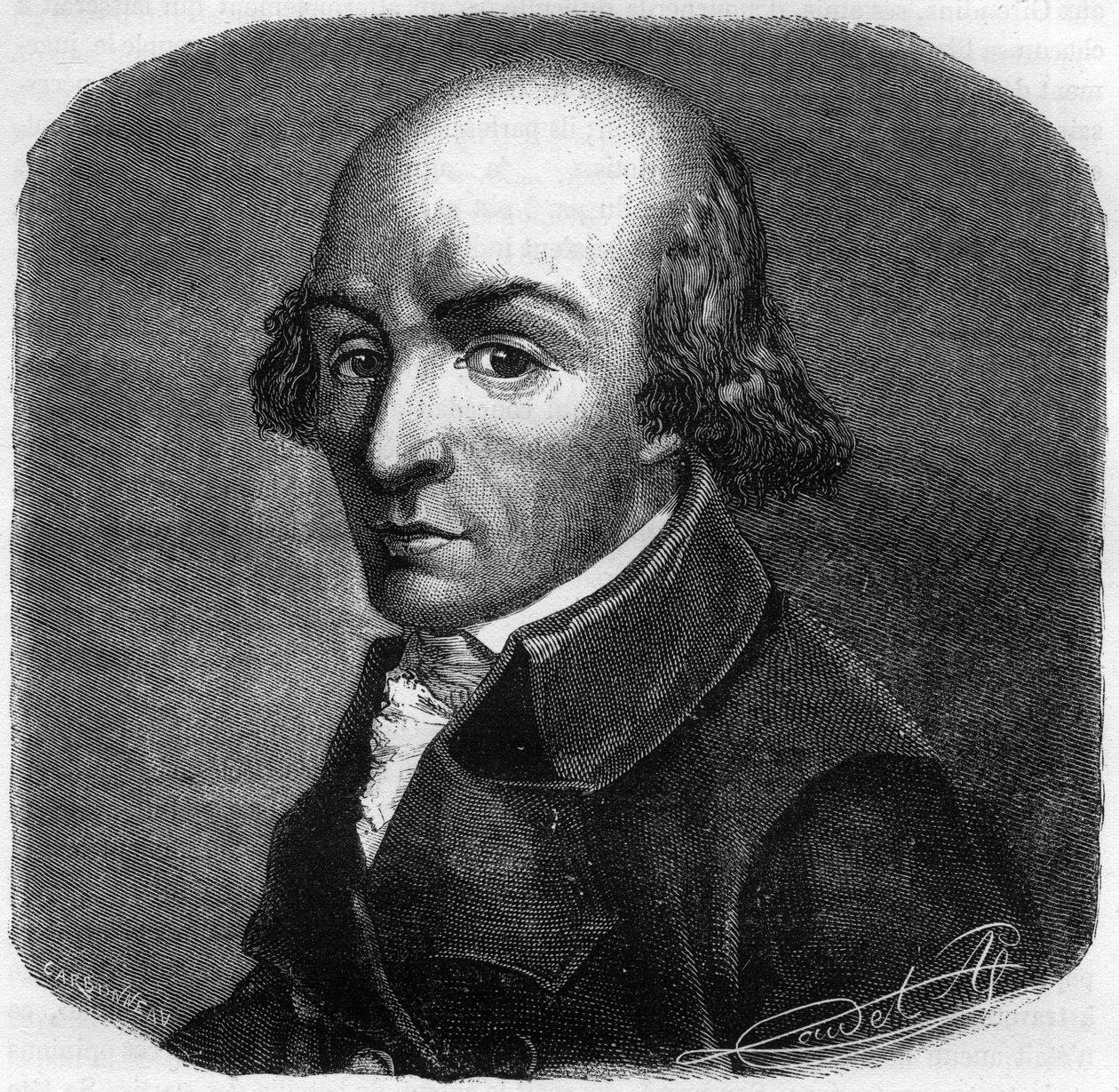 Retrato de Pierre Florent (Pierre-Florent) Louvet, dit Louvet de la Somme (1757-1818), político francês - Gravura em "Histoire des Girondins" de Alphonse de Lamartine (1790-1869) 1865-1866 - Coleção particular de Anonymous Anonymous
