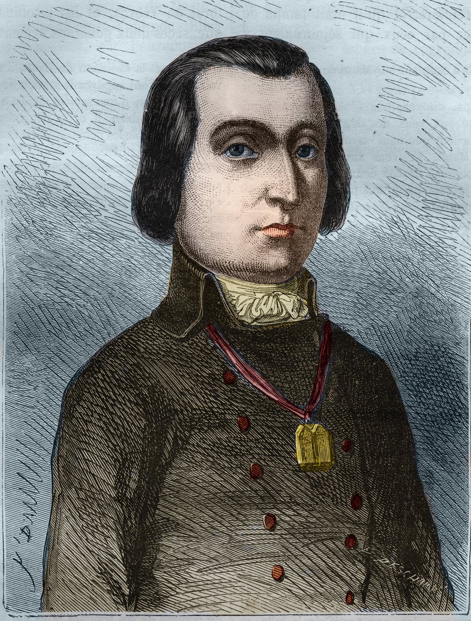 Retrato de Pierre Joseph Cambon (1756 -1820) negociante em telas, depoente do Herault na Convenção Nacional. Gravura de 1866 em "Histoire de la Revolution francaise", de Adolphe Thiers. Coleção privada. de Anonymous Anonymous