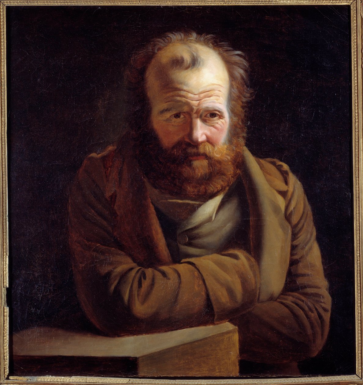 Retrato de Pierre Joseph Proudhon (1809-1865) economista, filósofo e publicitário. Pintura anônima de Anonymous Anonymous
