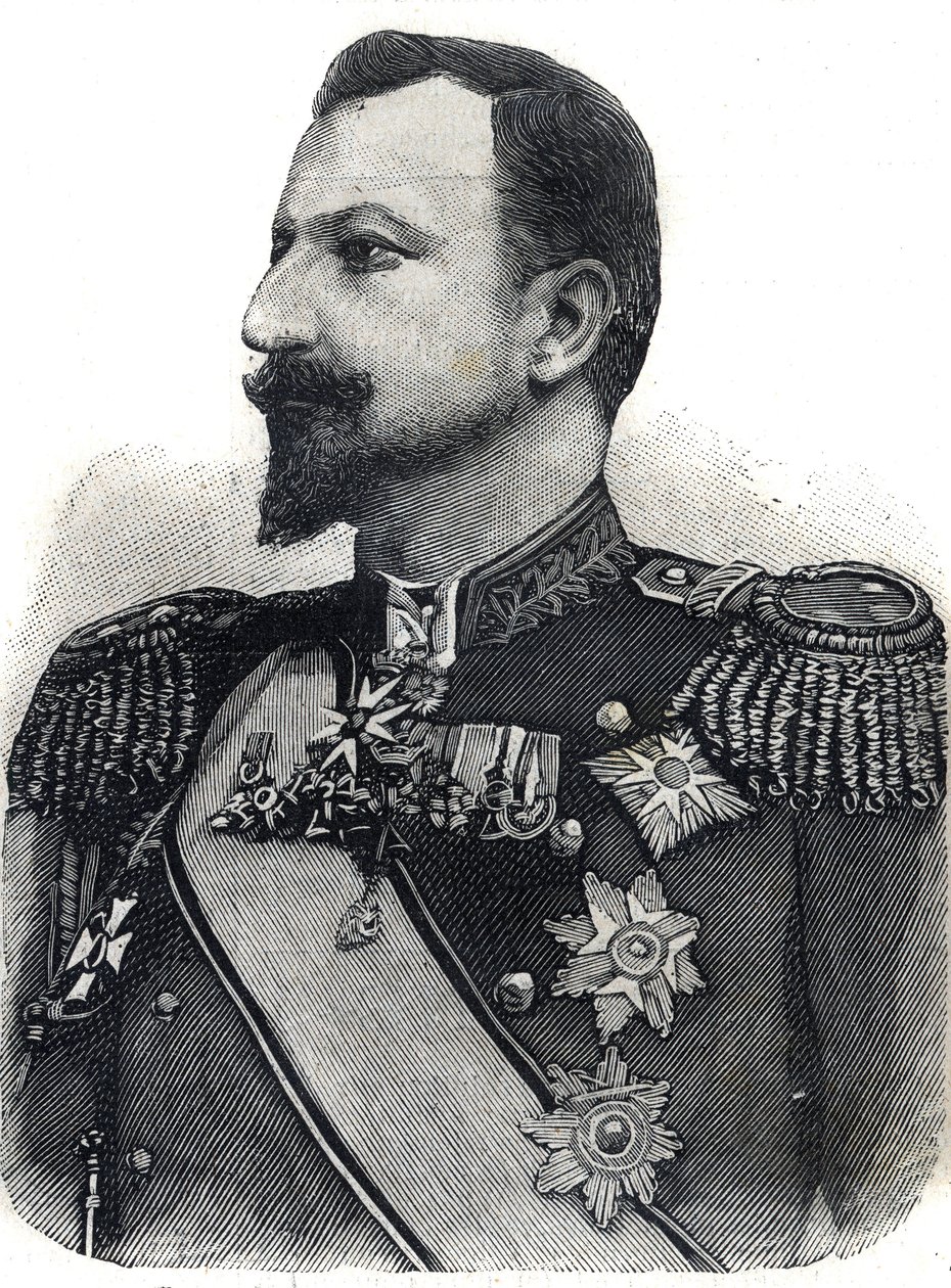 Retrato do Príncipe Fernando I (1861-1948) da Bulgária. Gravura em "Le Peute Parisien" (Le Peute Parisien) de Anonymous Anonymous