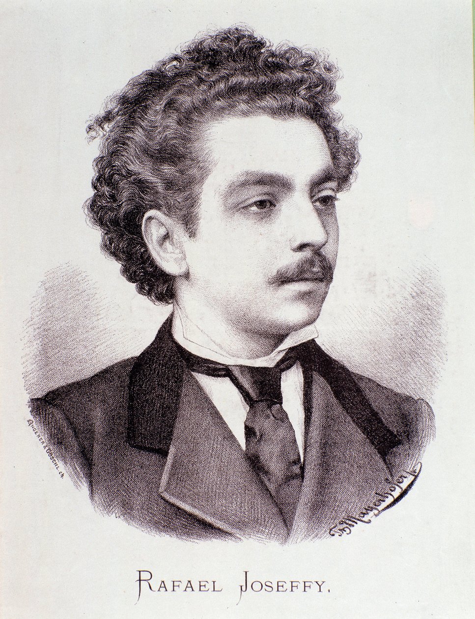 Retrato de Rafael Joseffy (gravura) de Anonymous Anonymous