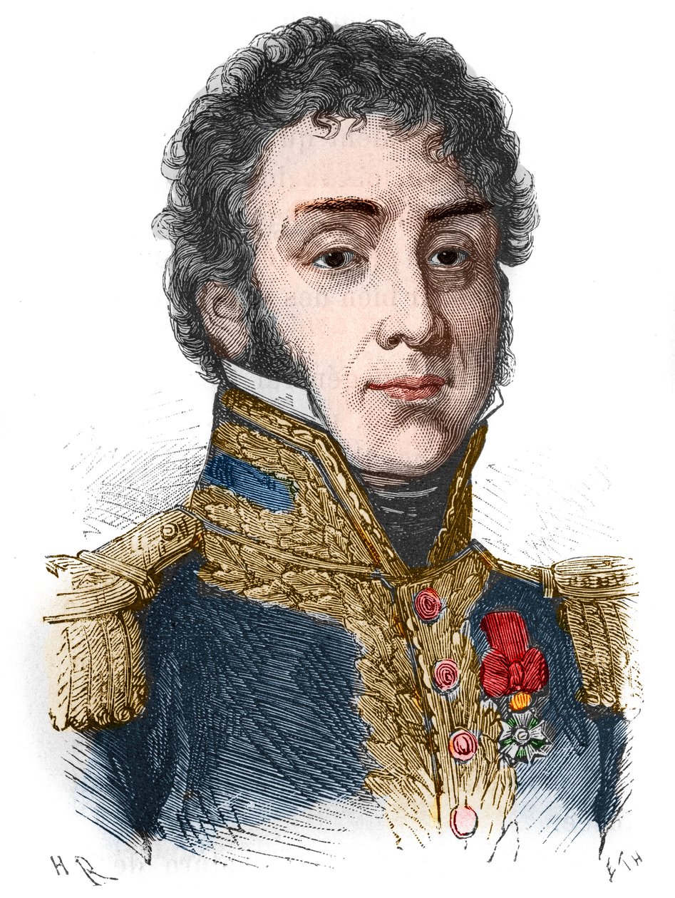 Retrato de Remy Joseph Isidore Exelmans (ou Exelmans), Marechal et Pair de France (1775 - 1852) - em "L