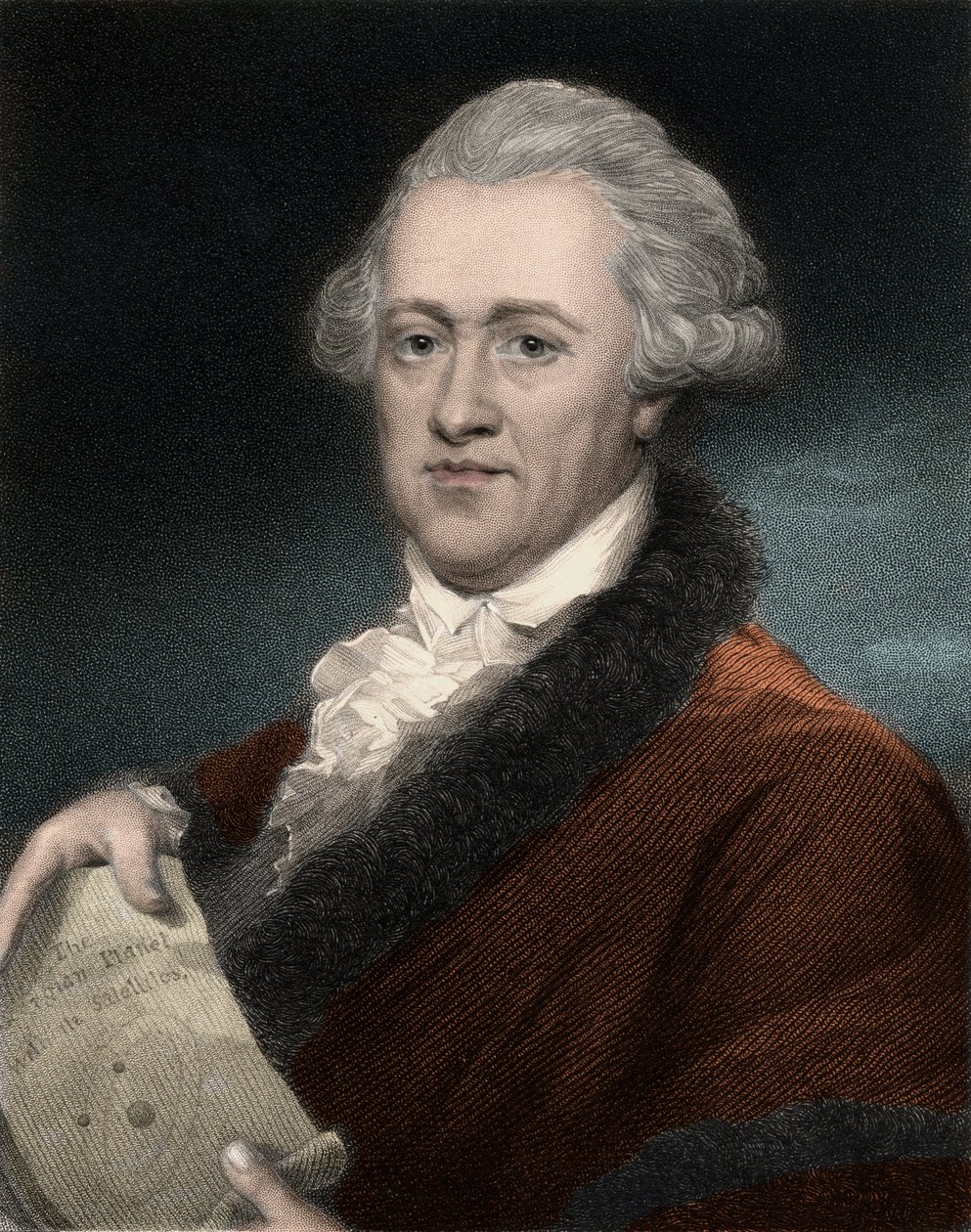 Retrato de Sir Friedrich Wilhelm Herschel (1738-1822), astrónomo e físico britânico alemão - Retrato de William Herschel, astrónomo britânico nascido na Alemanha de Anonymous Anonymous