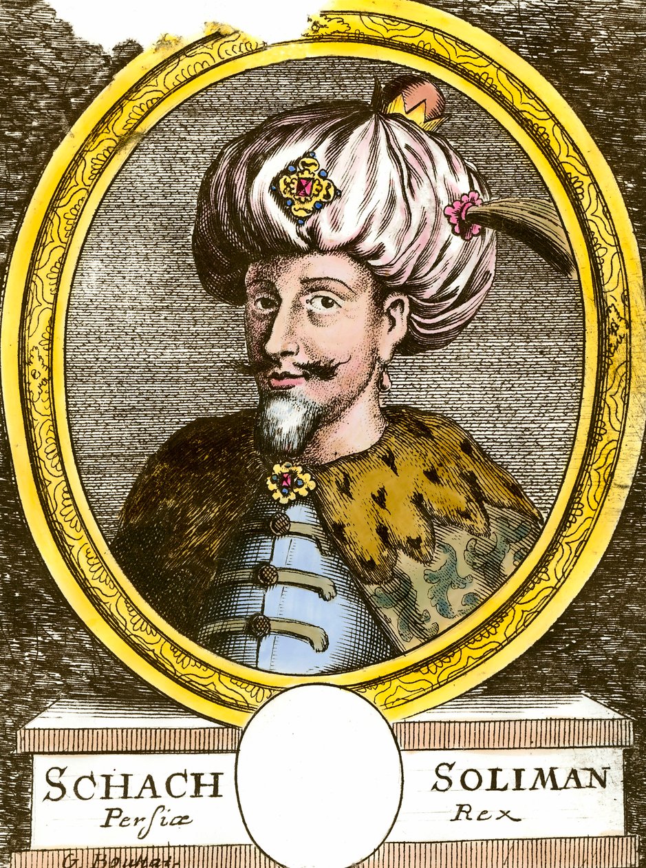 Retrato de Soliman (Suleyman) I o Magnífico (1494-1566), sultão Otomano Gravura do século XVIII. Coleção particular de Anonymous Anonymous