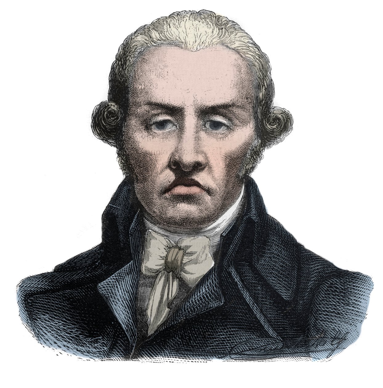 Retrato de Stanislas Marie Maillard (1763-1794), oficial de justiça e personagem emblemático da Revolução Francesa - Gravura em "Histoire des Girondins" de Alphonse de Lamartine (1790-1869) 1865-1866 - Coleção particular de Anonymous Anonymous