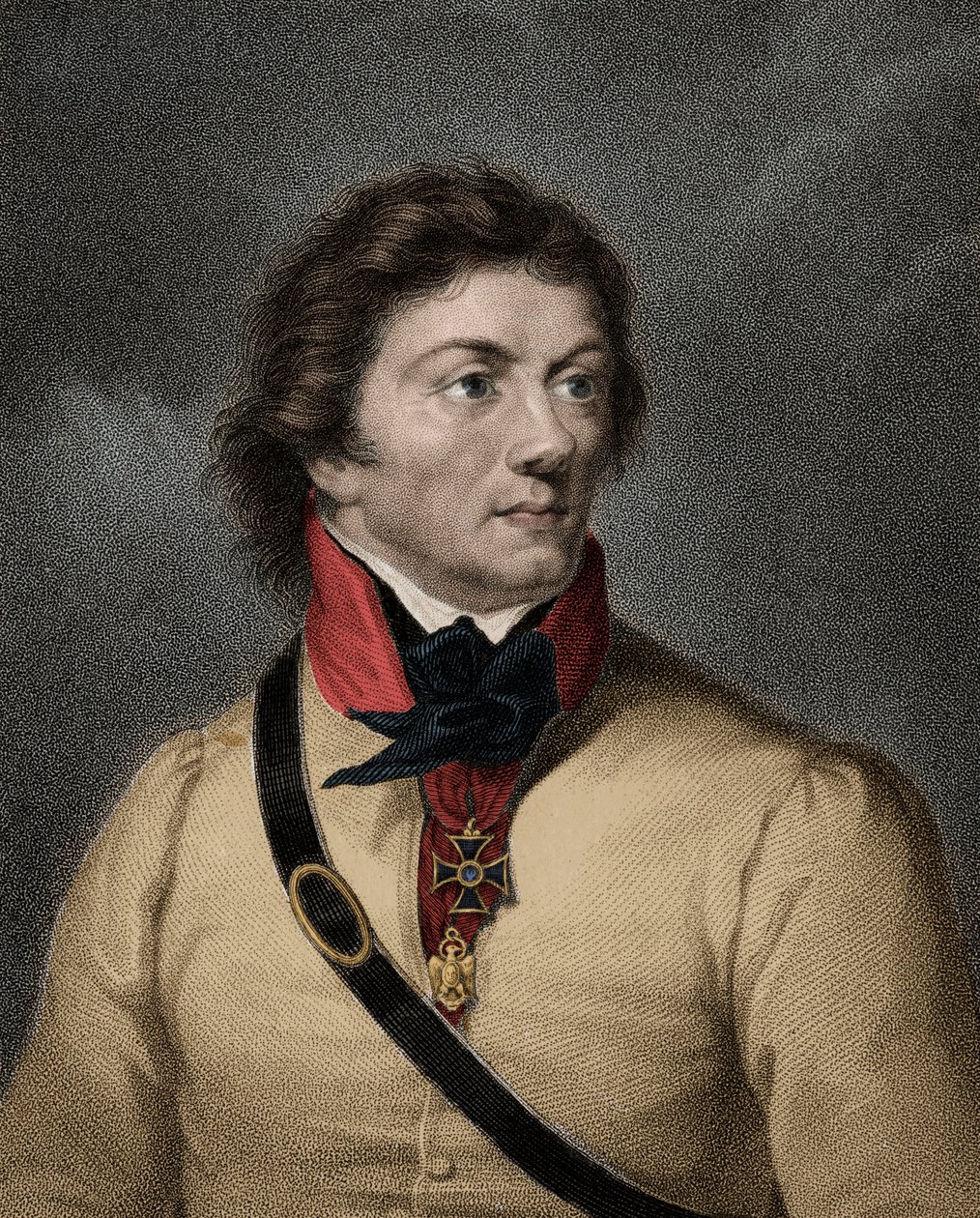Retrato de Tadeu (Tadeusz) Kosciuszko (Kosciusko) Soldado polonês (1746-1817) de Anonymous Anonymous