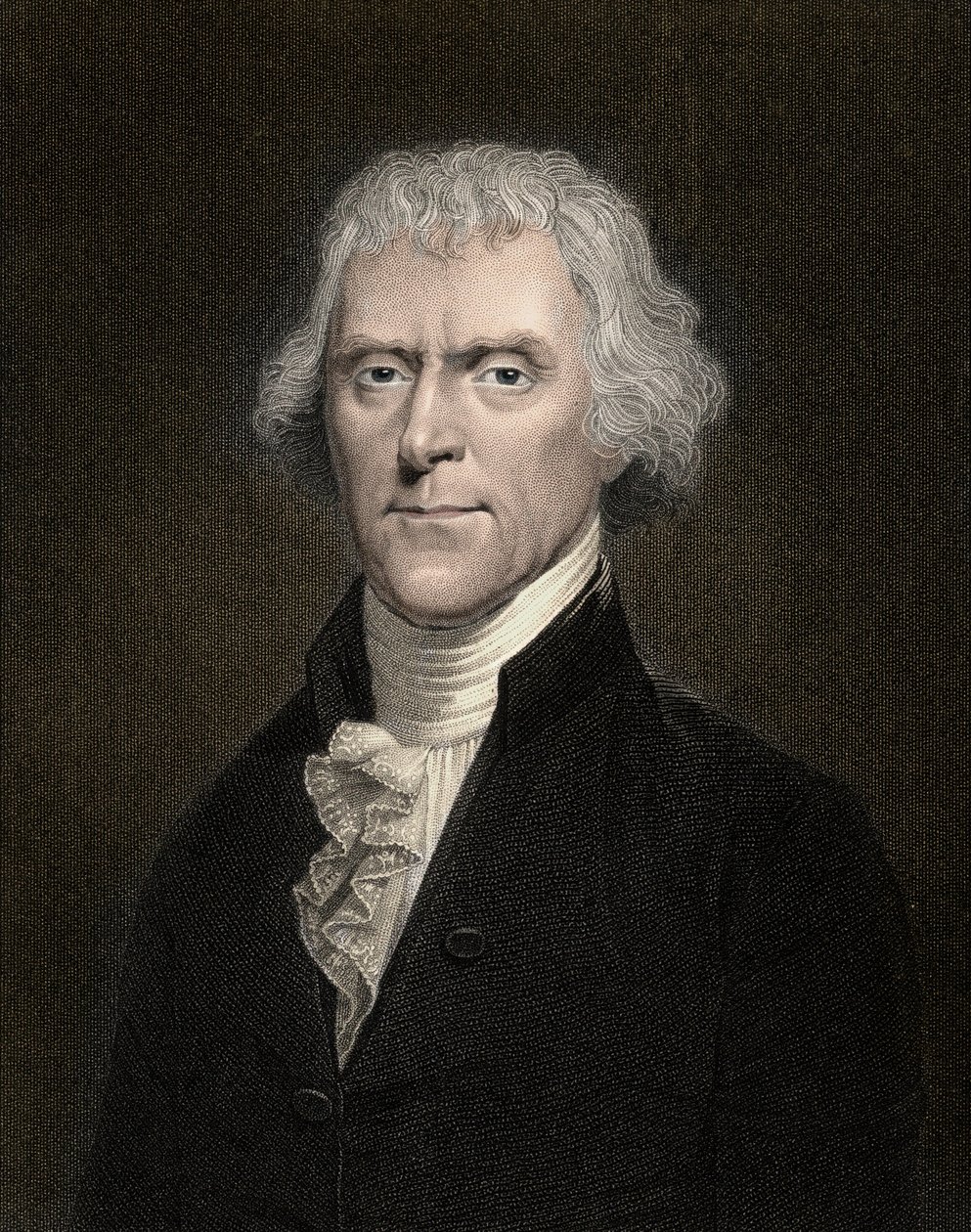 Retrato de Thomas Jefferson (1743-1826) Presidente dos Estados Unidos da América de 1801 a 1809 - Thomas Jefferson (1743-1826), 3º Presidente dos EUA de Anonymous Anonymous
