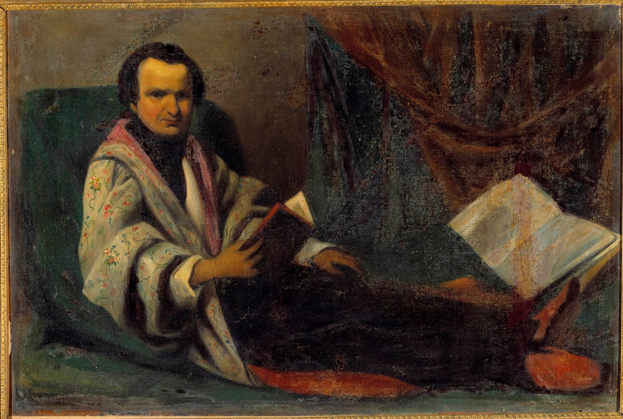 Retrato de Victor Hugo (1802-1885) Pintura anônima. Século XIX. Sol 0,66x0,98 m de Anonymous Anonymous