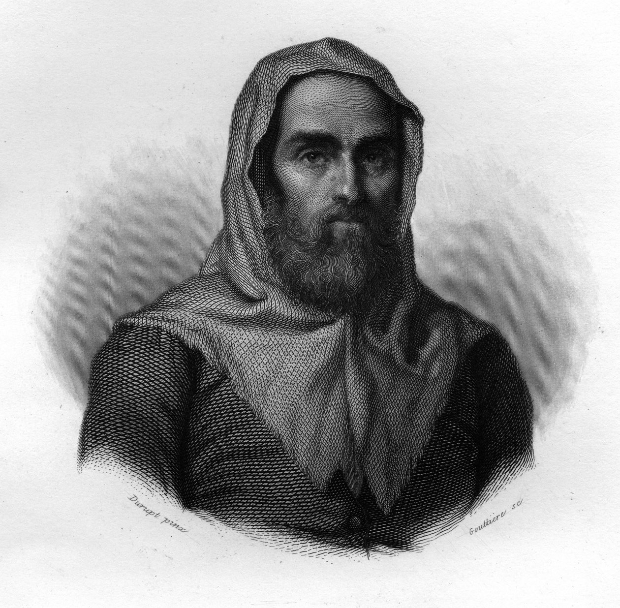 Retrato de Willem (Wilhelm) Beukels que inventou uma forma de preservar os arenques em "Retratos e história de homens úteis: homens e mulheres de todos os países e condições, que adquiriram direitos ao reconhecimento dos homens" publicado e propagado pelo  de Anonymous Anonymous