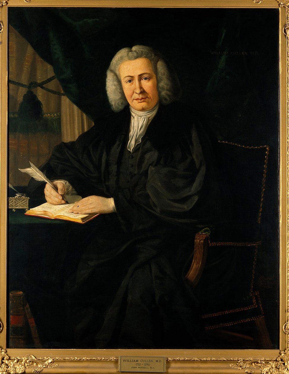Retrato de William Cullen (1710-1790), Anónimo. Óleo sobre tela, Segunda metade do século XVIII, Coleção Privada de Anonymous Anonymous