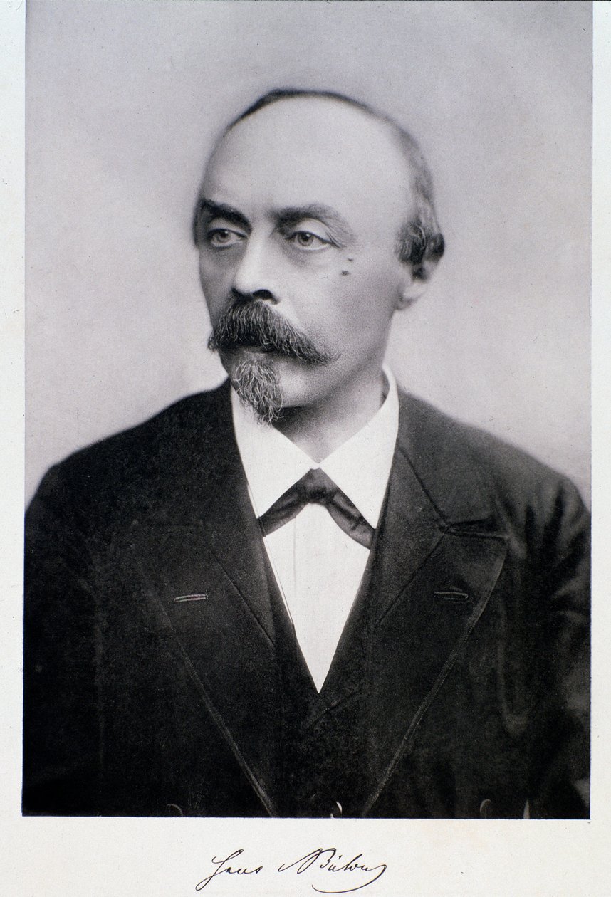 Retrato do diretor e pianista alemão Hans von Bulow (foto a p/b de Anonymous Anonymous
