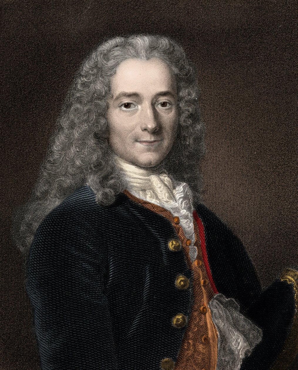 Retrato do escritor e filósofo francês François-Marie Arouet dit Voltaire (1694-1778) de Anonymous Anonymous