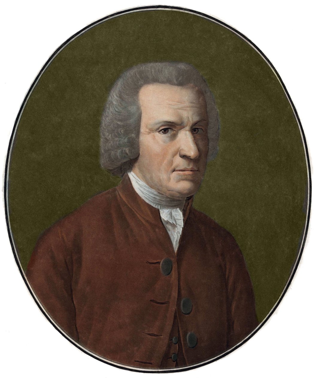 Retrato do escritor, pensador e sacerdote francês Guillaume-Thomas Raynal (1713-1796)" (Guillaume Thomas Raynal escritor francês e homem de letras durante a Era das Luzes) Gravura da colecção privada do século XIX de Anonymous Anonymous