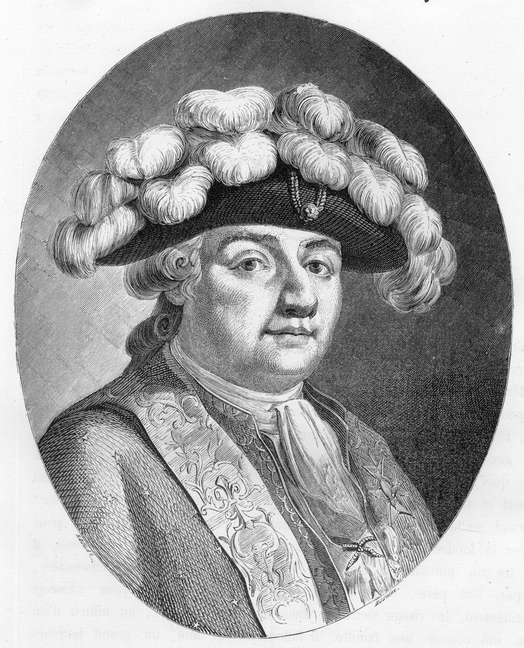 Retrato do Rei da França Luís XVI (1754-1793) - Gravura de 1863 em "Le Livre Rouge - Histoire De L