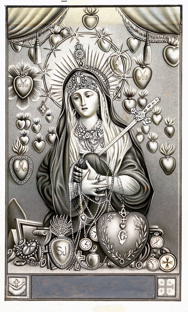 Representação da Virgem da Dor, mater dolorosa Piedosa Imagem. Estreia da Colecção Privada do século XX de Anonymous Anonymous