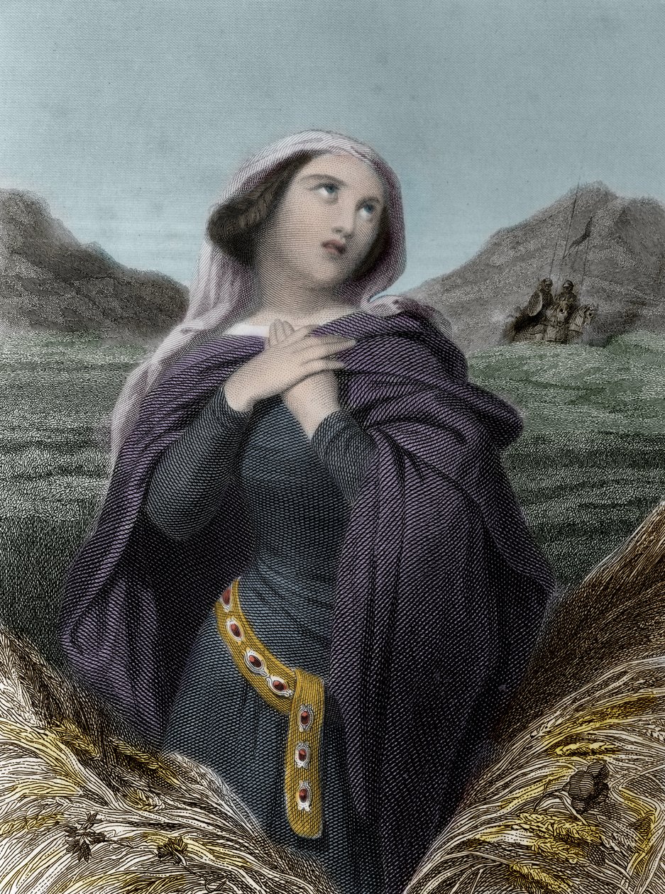 Santa Adelaide ou Adelaide de Borgonha (931-999) - Adelaide da Itália - também chamada Adelaide de Borgonha - em "" The Saintes Femmes". 1852.” de Anonymous Anonymous