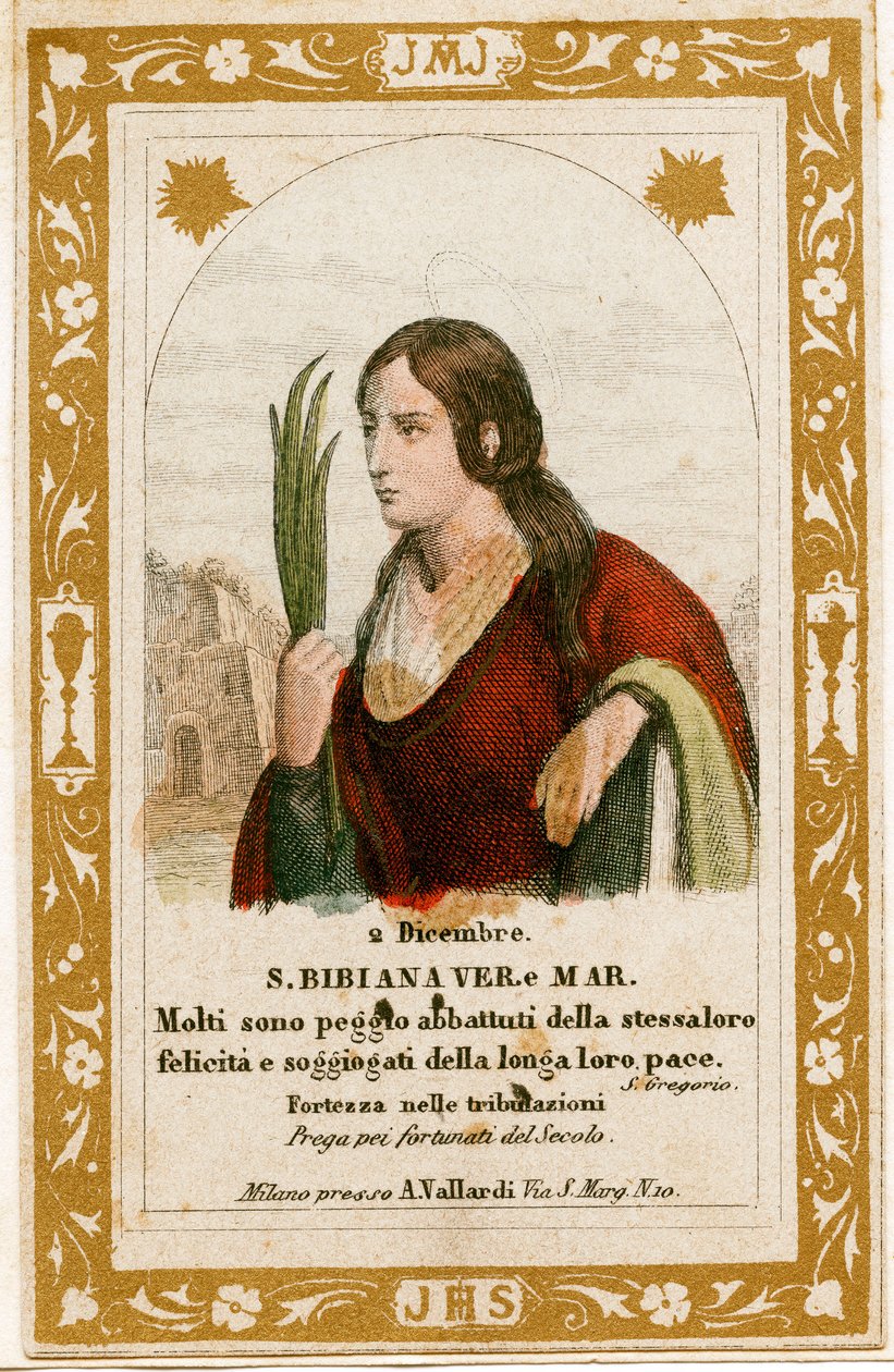 Santa Bibiana (gravura de Anonymous Anonymous