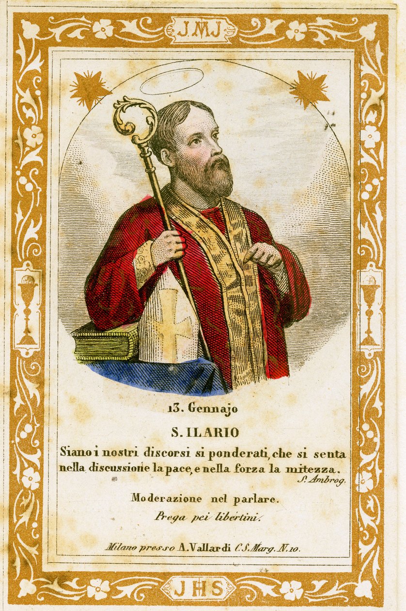 Santo Hilário de Poitiers (gravura de Anonymous Anonymous