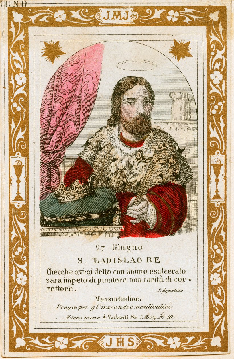 Santo: Ladislau I da Hungria (gravura de Anonymous Anonymous