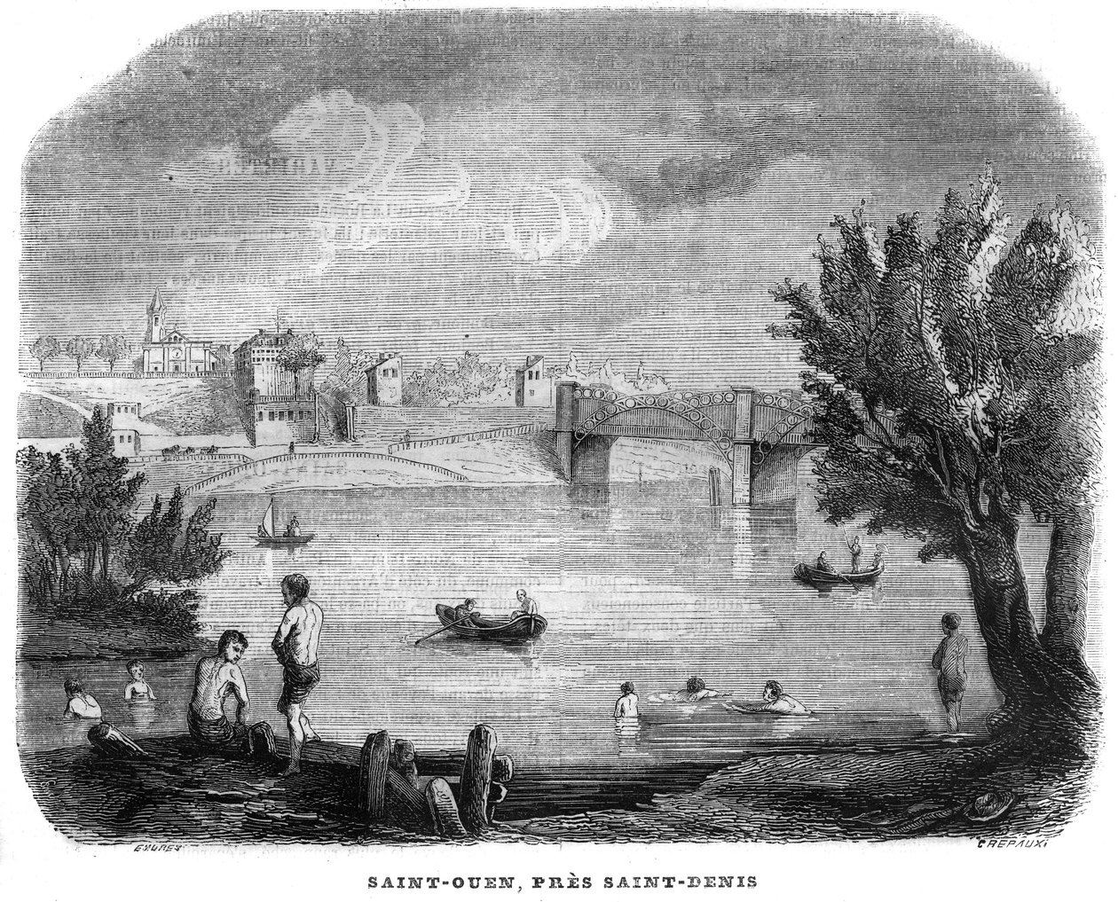 Saint Ouen (Saint-Ouen) perto de Saint-Denis (Saint-Denis) em 1858. de Anonymous Anonymous