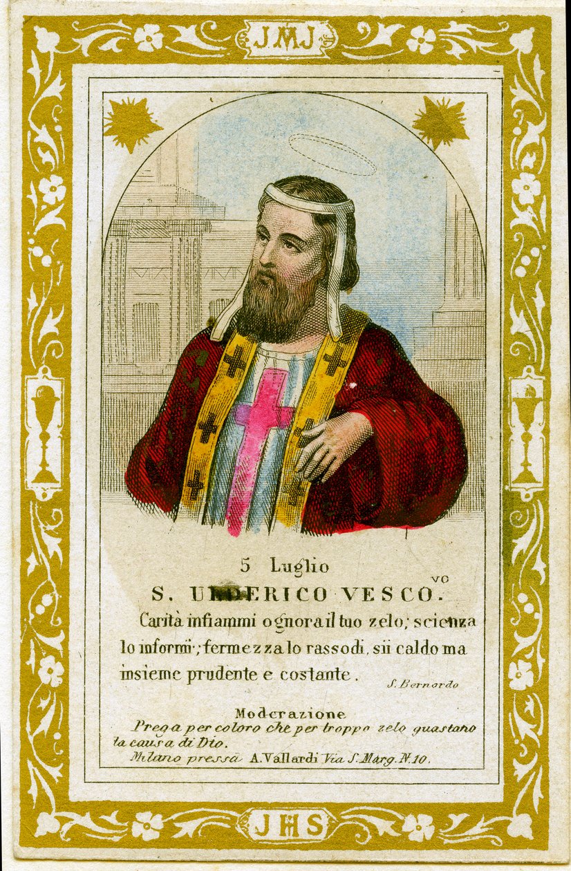 Saint Ulrich (gravura de Anonymous Anonymous