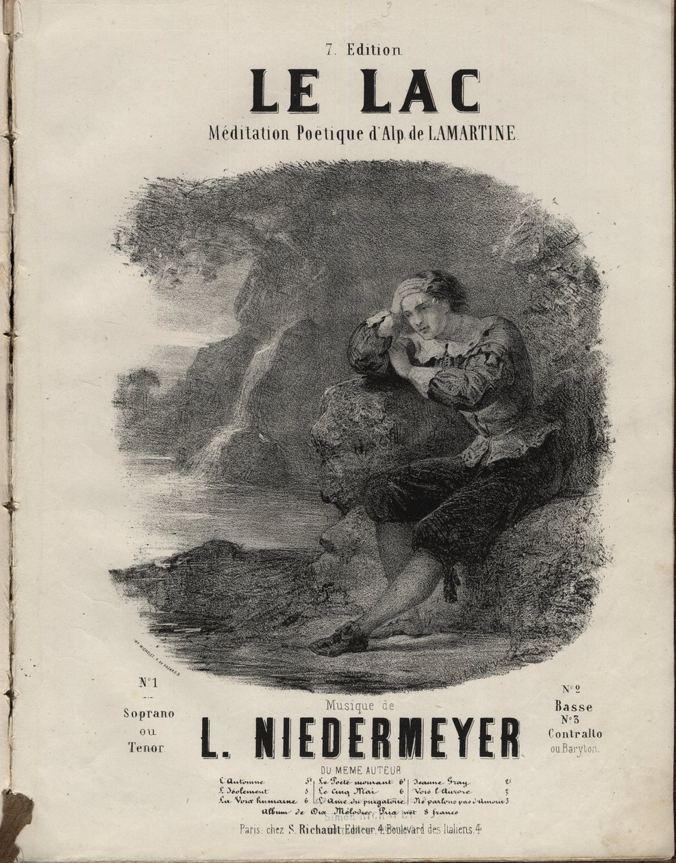Música para "Le Lac "Meditation Poetique De Alphonse de Lamartine, Musique De Abraham, Louis Niedermeyer Private Collection". de Anonymous Anonymous