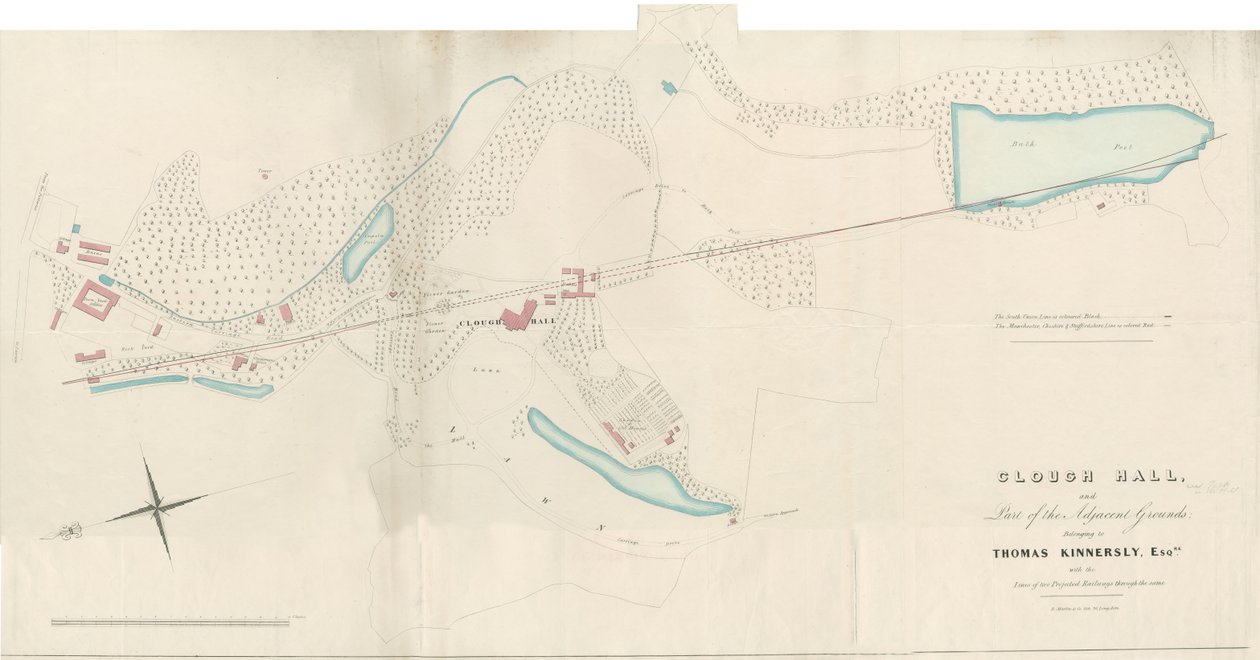 Talke - Clough Hall: litografia, nd [1751-1819] (impressão) de Anonymous Anonymous