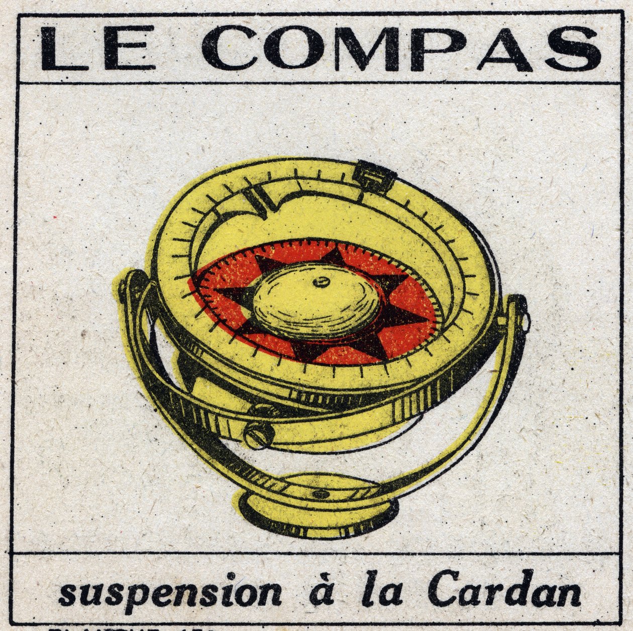 Magnetismo terrestre: os comppas que usam a suspensão têm o Gimbal para obter o horizontalite. Ilustração anónima a partir de 1925. Coleção privada. de Anonymous Anonymous