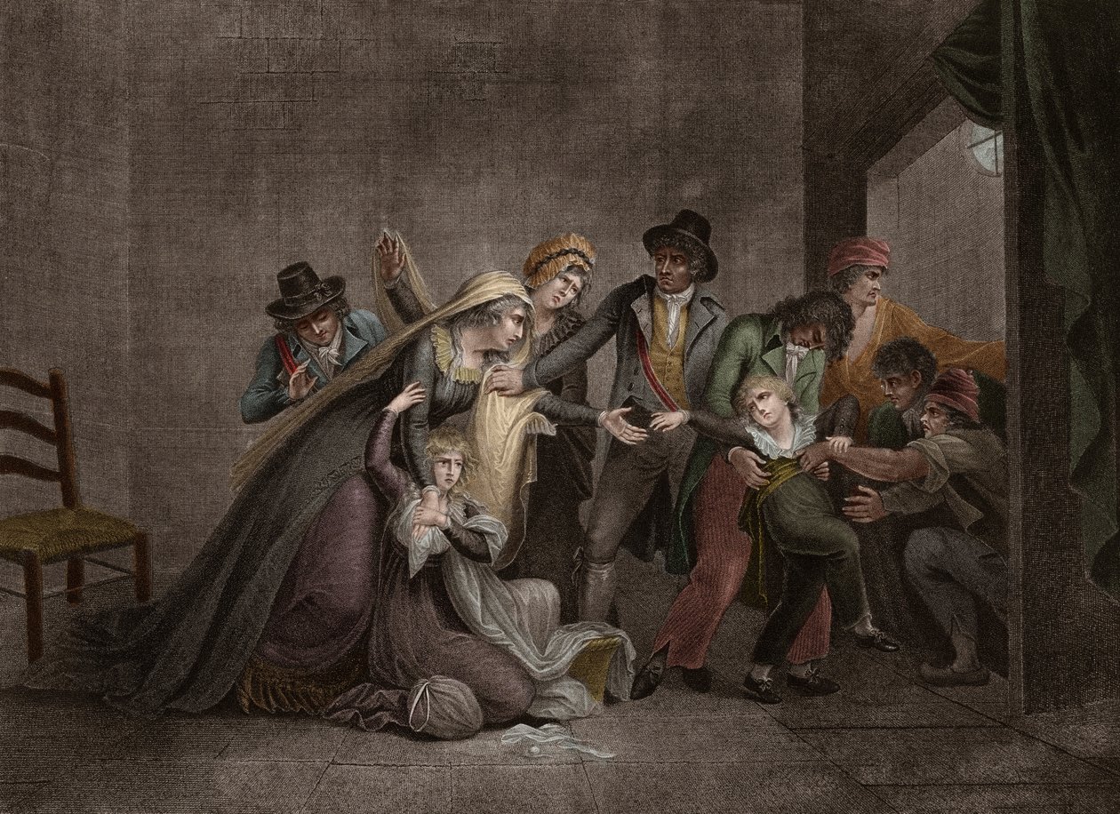 O Delfim forçado da sua mãe - Separação de Luís XVII e Maria Antonieta da Áustria (1755-1793), rainha da França, na prisão do Templo, em 3 de julho de Anonymous Anonymous