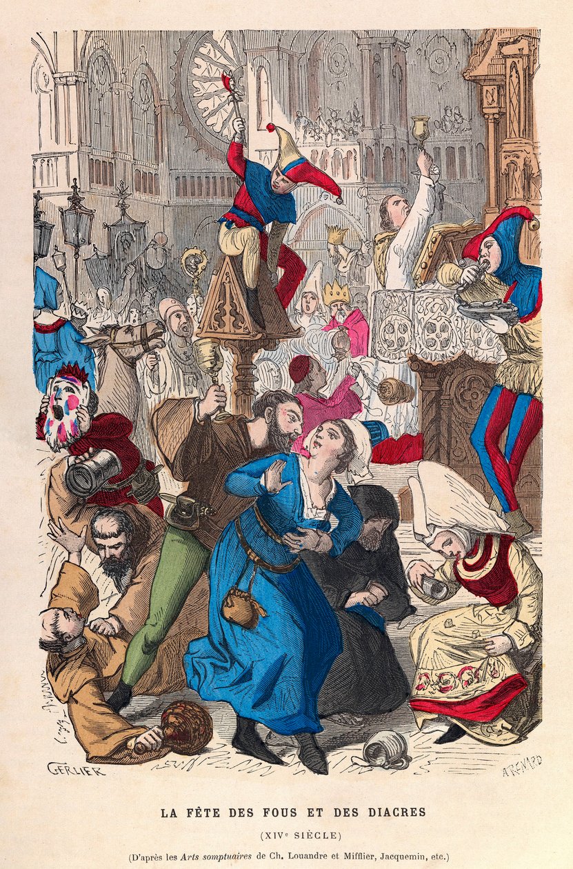 A Festa dos Bobos e Diáconos em Paris Século XVI - A Festa dos Bobos e Diáconos em Paris Século XVI - coleção particular de Anonymous Anonymous