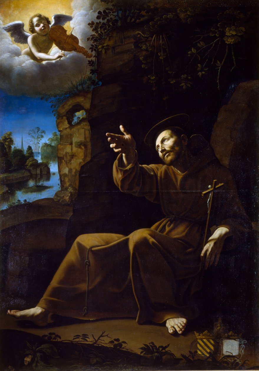 A Visão de São Francisco (pintura) de Anonymous Anonymous