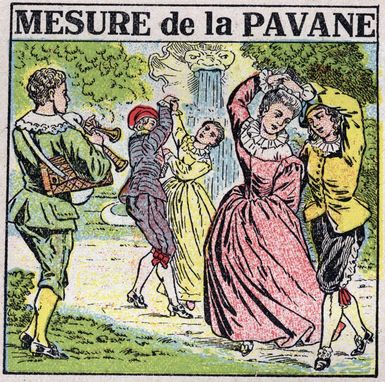 A arte dos sons: medir o pavimento (dança). Ilustração anónima de 1925. Coleção particular. de Anonymous Anonymous