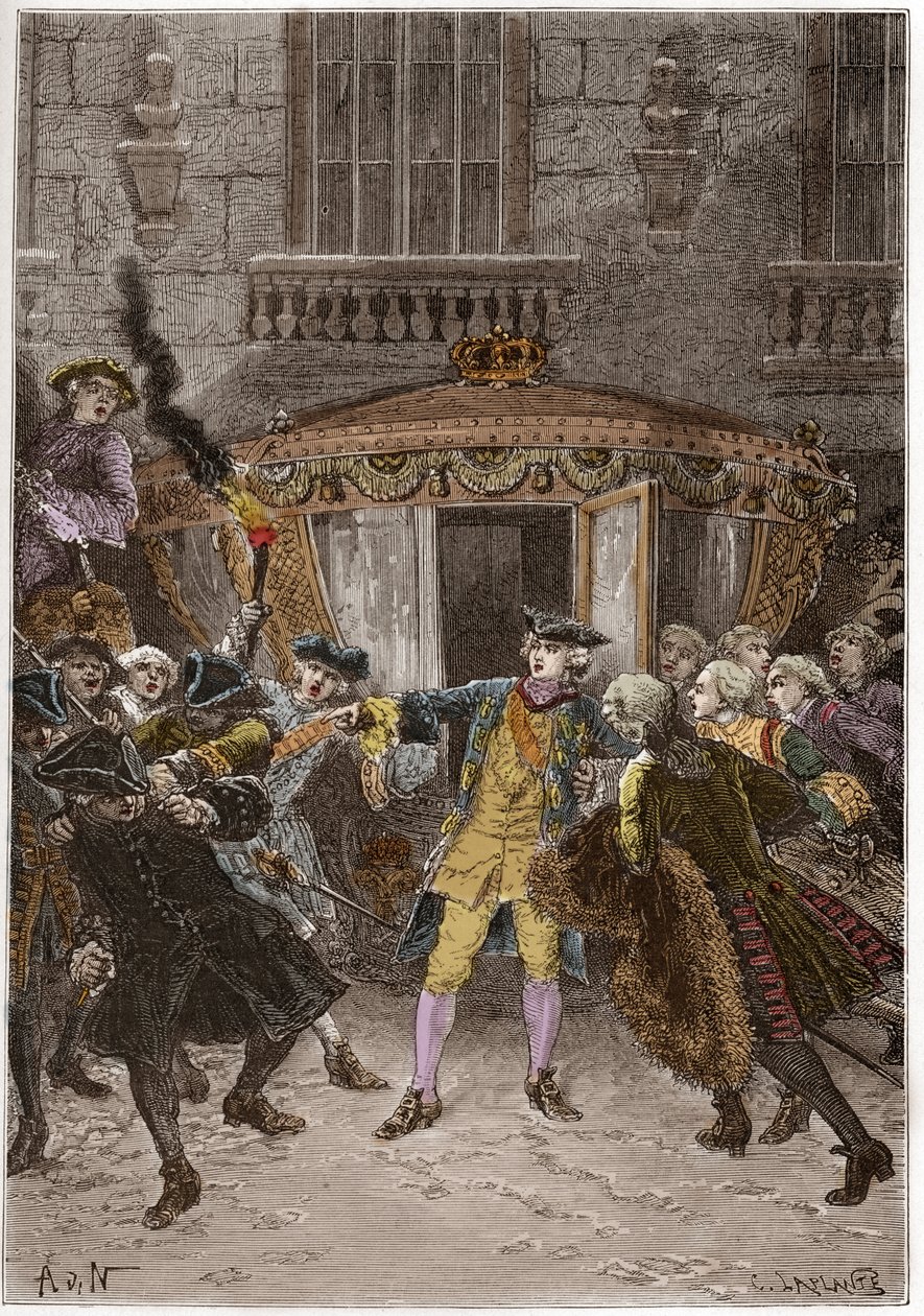 O ataque de Damiens (Janeiro 1757) - (Robert-Francois Damier de Anonymous Anonymous