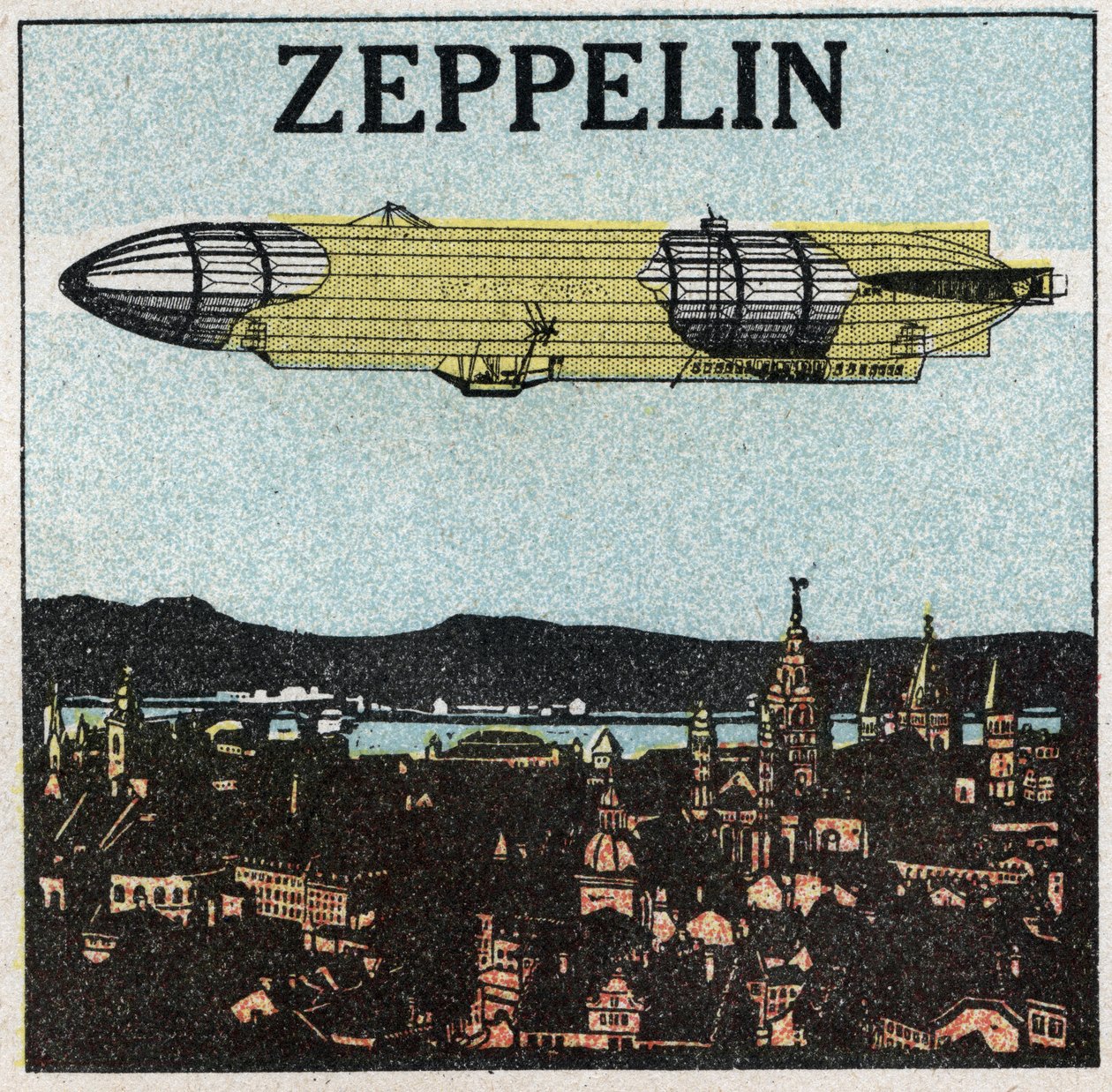 Os balões: zeppelin. Ilustração anónima de 1925. de Anonymous Anonymous