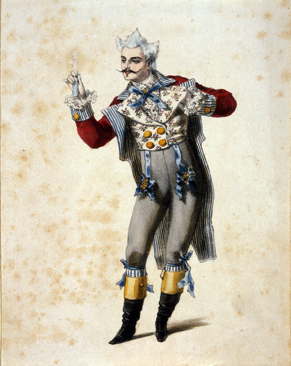 O baixo Giuseppe Frezzolini (1789-1861) interpretando o doutor Dulcamara na ópera "L