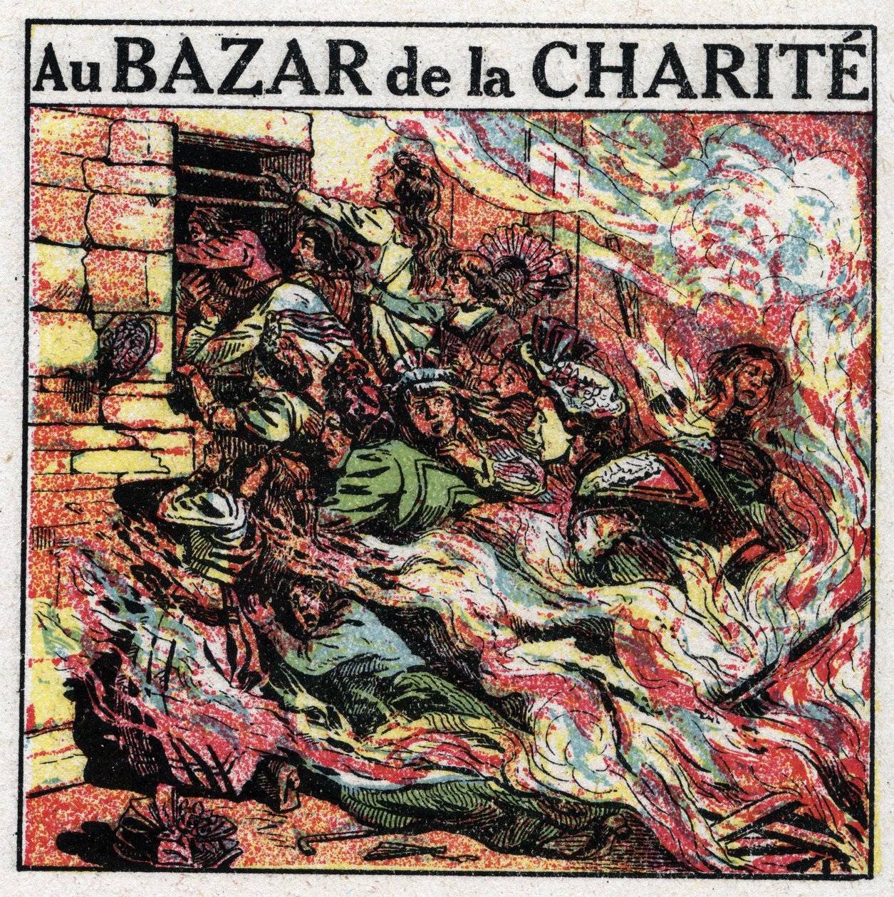 O cineasta: o fogo do cinema do "Bazar de la Charite" deixou mais de 100 mortos em 1897 em Paris. Ilustração anônima a partir de 1925. Coleção particular. de Anonymous Anonymous
