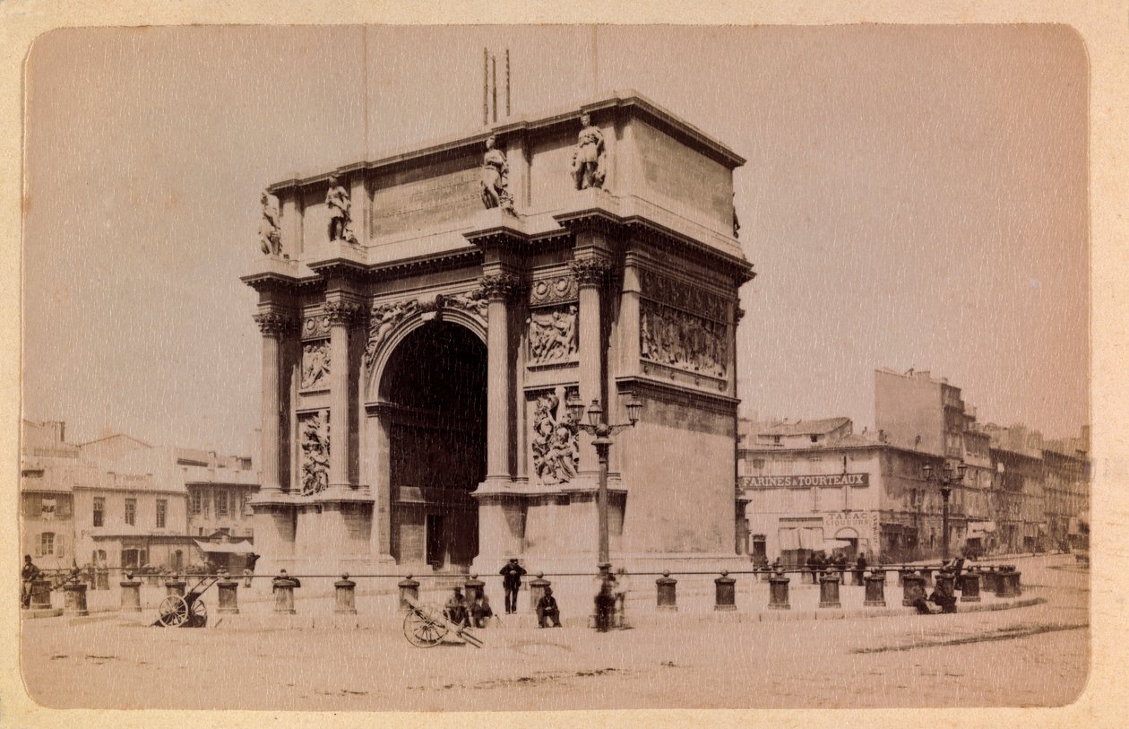 A cidade de Marselha e seus arredores por volta de 1885 -1890: o Arco do Triunfo, Coleção Particular de Anonymous Anonymous